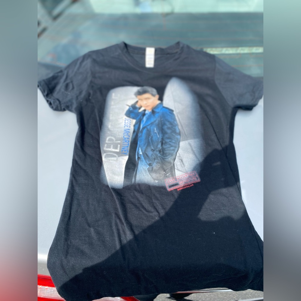 Jesse McCartney Departure T-shirt size medium child Girly brand black in color